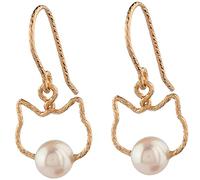 Homoyoyo 1 Paire Boucle D'oreille Femme Bijoux En Perles Boucles D'oreilles Pendantes Boucles D'oreilles Chat Pour Femme Boucles D'oreilles De Festival Bijoux D'oreille Golden Alliage