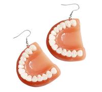 Homoyoyo 1 Paire Boucles d'oreilles drôles boucle d'oreille boucles d'les créatives d'les vintage Bijoux d'le d'les dents pour femmes résine
