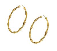 Homoyoyo 1 Paire De Boucles D'Oreilles Créoles En Bambou Pour Femmes Boucles D'Oreilles Délicates Et Tendance Anneaux D'Oreilles Articulés En Bambou Ornement D'Oreille