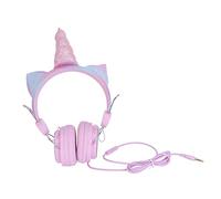 Homoyoyo 1 pièce Casque Filaire pour Garçon Fille avec Micro Écouteurs Carton Licorne Rose pour Leçons Ligne Jeux