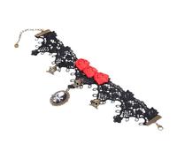 Homoyoyo 1 Pièce Collier de crâne rétro Collier d'Halloween crâne clavicule collier de de cou gothique hallowen original Charbonnier bijoux tête de mort collier créatif alliage Black