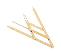 Homoyoyo 1 pièce Règle à Sourcils Acier Inoxydable avec Rapport Doré Outil de Mesure Ajustable pour Dessiner la Forme des Sourcils Portable et Durable