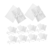 Homoyoyo 10 ensembles Invitations de Mariage Européennes Découpées Au Laser avec Enveloppes de Cartes Invitation pour Nuptiale et Fêtes