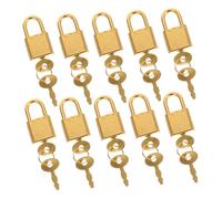 Homoyoyo 10 Ensembles Mini Metal Pirate Locks With Keys Compact Padlocks For Lockable Diary Books Wooden Treasure Chests Keepsake And Storage Boxes Portable And Durable