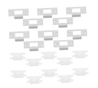 Homoyoyo 10 Ensembles Plaque de Renfort de Porte Acier Inoxydable Kit de Réparation de Serrure avec Jeux pour Portes Accessoires de Sécurité pour Chambre Salon et Bureau