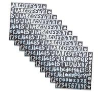 Homoyoyo 10 feuilles Autocollants Alphabet et Chiffres Adhésifs Arc Ciel Pouce Stickers Décoratifs Lumineux DIY pour Surfaces Lisses Petites Lettres et Chiffres Délicats pour Organisation