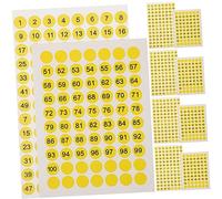 Homoyoyo 10 feuilles Étiquettes Chiffres Autocollantes Rondes Numérotation Stickers Adhésifs Amovibles pour Marquage Rangement et Bricolage