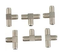 Homoyoyo 10 pièces Adaptateur Femelle Voies Alliage Zinc Nickelé Répartiteur TV Connecteur Antenne pour Câble TV et Vidéo Facile à Installer Résistance Corrosion