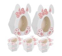 Homoyoyo 10 Pièces Boîte à Bonbons Carton Lapin Printanier pour Pâques Fête Anniversaire Célébrations Décoration Charmante Rose