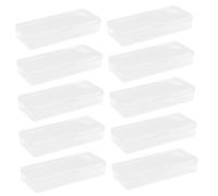 Homoyoyo 10 pièces Boîte de Rangement Lames Boîte Plastique Desktop Multifonction Récipient de Collecte pour Lames de Rasoir Organiseur pour Salon et Barbershop