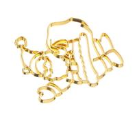 Homoyoyo 10 Pièces Cadre époxy matériel creux géométrique lunettes simple lunette arrière ouverte menagere the frame charm lc bijoux pendentif cadre pendentifs de cadre en alliage Golden