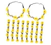 Homoyoyo 10 pièces Couronne de Marguerites Artificielles Bandeau Floral et Confortable pour Mariage Fête et Usage Accessoire Tête Fleur Élégant