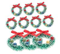 Homoyoyo 10 Pièces Couronne de Noël Artificielle Décorative pour Porte Entrée Guirlande Festive Réutilisable Décoration Traditionnelle Polyvalente pour Maison et Commerce