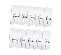 Homoyoyo 10 pièces Crochets Invisibles Sans Trace Kit Suspension Sans Perçage Autocollants Muraux Épais pour Murs Durs et Peints Charge Cuisine Salle de Bain