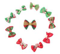 Homoyoyo 10 Pièces D'Arcs De Noël pour Chiens - Nœuds Supérieurs en Polyester avec - Accessoires De Coiffure Festifs pour Animaux De Compagnie