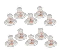 Homoyoyo 10 Pièces d'oreille en silicone transparent boucles d'oreilles en silicone boucles d'oreilles plat pour femme boules Quies Gel de silice Rose Gold