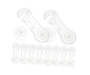 Homoyoyo 10 pièces Drawer Locks Transparent Child Safety Locks Adhesive Kitchen Cabinet Refrigerator Protection For Boys And
