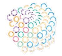 Homoyoyo 10 pièces Étiquettes Autocollantes Rondes Étanches pour Pots et Bocaux Lot de Colorées Étiquettes Adhésives pour Emballage Alimentaire et Scellage Polyvalent