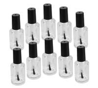 Homoyoyo 10 Pièces Glass Nail Polish Bottles Refillable Glass Nail Art Containers With Soft Brush Cap For Cuticle Oil And Gel Polish