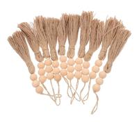 Homoyoyo 10 pièces Guirlande de Perles Bois Rustique avec Pampilles Suspension Artisanale pour Maison Ornements Muraux Bohème pour Chambre et Salon 10 pcs