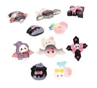 Homoyoyo 10 Pièces Kit Breloques Résine Halloween DIY Décorations Citrouille Chat et pour Customisation Coque de Téléphone et Accessoires Créatifs