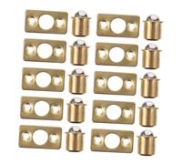 Homoyoyo 10 pièces Loqueteau à Billes Cuivre pour Meubles Butée de Porte à Ressort Loquet de Porte Durable pour Armoires Placards