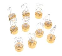 Homoyoyo 10 Pièces Lot de Bougies LED Chiffres Dorés sans Flamme Lampe Décorative Anniversaire Garçon Fille Lumière Scintillante Smokeless pour Fête et Décoration