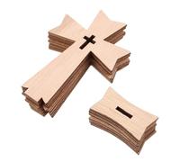 Homoyoyo 10 pièces Lot de Croix Bois pour Autel Décoratif Décor Religieux Stable et Portable pour Célébrations Spirituelles et Ornements de Table