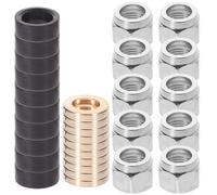 Homoyoyo 10 Pièces Lot de Écrous Évasés Inox Renforcés pour Tuyaux Gaz avec Rondelle Anti-fuite et Clip Cuivre Raccords Tuyauterie Sécurisés et Durables
