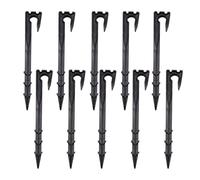 Homoyoyo 10 pièces Lot de Piquets de Fixation Noir pour Goutte Résistants et Durables Supports Multi-usages pour Irrigation de Jardin et Pelouse