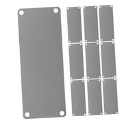Homoyoyo 10 Pièces Lot de Plaques Métalliques Vierges Acier Inoxydable Noir pour Signalétique Porte Compatible Gravure Laser Facile pour Bureau et Hôtel