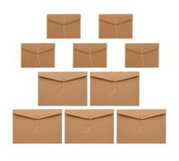 Homoyoyo 10 Pièces Lot de Pochettes Document Kraft Format Organiseur Polyvalent pour Bureau et École Rangement Fichiers Plats Sac Dossier Papier Naturel Rétro