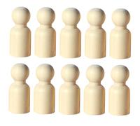 Homoyoyo 10 pièces Lot de Poupées Miniatures Naturel à Peindre Décorations DIY Personnalisables Matériel Artistique pour Garçon Fille et Loisirs Créatifs