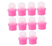 Homoyoyo 10 pièces Manicure Nail Soaker Covers Durable PP Material Nail Polish Remover Caps Reusable For UV Gel Removal