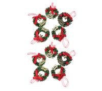 Homoyoyo 10 Pièces Mini de Noël Décoratives Ornements Suspendus pour Sapin Porte Mur et Maison de Poupée Couleur Vive et Finition Délicate