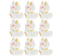 Homoyoyo 10 Pièces Miniature Fortune Cat Ornaments Figurines Chat Miniatures pour Micro Paysages Décorations de Jardin et Bureau Accessoires Adorables pour Amateurs de Nature et Feng Shui