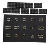Homoyoyo 10 pièces Onglets de Bible Laminés Noirs avec Dorure Résistante à Eau Étiquettes Repositionnables pour Ancien et Testament Fournitures pour Journal Biblique