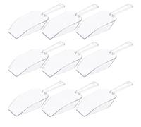 Homoyoyo 10 Pièces Pelles à Glace Plastique Transparentes Mini-Cuillères Doseuses pour Desserts Café Thé Glaçons Ustensiles Multifonctions la Cuisine et Buffet