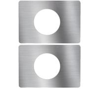 Homoyoyo 10 Pièces Plaque de Renforcement de Serrure Acier Inoxydable Brossé Kit Installation pour Porte Entrée Réparation de Verrouillage Facile à Poser Compatible Portes Bois et Métal