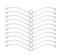 Homoyoyo 10 Pièces Ressort de Ventilation de Plafond, Ressort de Couvercle de Ventilateur D'extraction, Acier Inoxydable, Argenté, pour Couvercle de Bouche D'aération de Salle de Bain