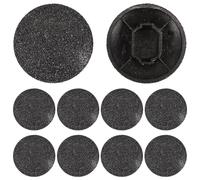 Homoyoyo 10 Pièces Tête de Lime à Pieds Électrique de Remplacement en Abs Noir, Grain Abrasif pour Enlever la Peau Morte, Accessoire Pratique pour Soin des Pieds