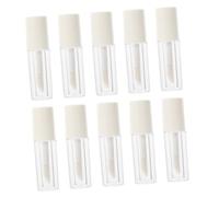 Homoyoyo 10 pièces Tube Vide Lèvres avec Bouchon Blanc Conteneurs pour Brillant à Lèvres DIY Portable et Léger Emballage Cosmétique Compact pour Usage Quotidien et