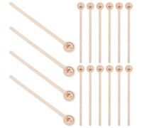 Homoyoyo 100 Bâtonnets Mélangeurs en Bois Naturel 15 CM Tête Arrondie 20 MM Agitateurs à Café et Cocktails Emballés Individuellement Tiges Écologiques pour Boissons Chaudes Réutilisable