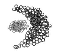 Homoyoyo 100 Ensembles Boucle De Trou Métallique Kit De Réparation D'oeillets Oeillets De Bâche Pour Tissu Kit D'œillets Œillets De Tissu Fer Noir
