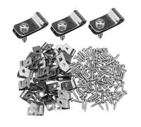 Homoyoyo 100 Ensembles Lot de Clips de Fixation de Clôture Aluminium pour Fil Soudé Pinces Résistantes pour Installation sur Poteaux Bois Vinyle Acier Serre-câble Agricole Facile à Poser