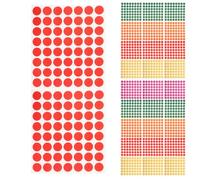 Homoyoyo 100 Feuilles Lot de Gommettes Autocollantes Rondes Colorées Stickers Adhésifs pour Bricolage Organisation Bureau et École Points Auto-adhésifs Résistants et Décoratifs