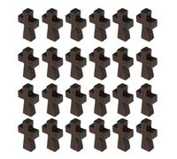 Homoyoyo 100 Pendentifs Croix en Bois Perforés pour Création Bijoux Breloques Croix de Prière Portables Lot de 100 Pièces pour Bijoux Religieux et DIY