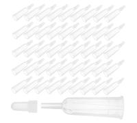 Homoyoyo 100 pièces Ampoule Tips For Bottles Transparent Tpe Curved Neck Liquid Dispensing Nozzle Leak Replacement For Small Ampule Bottles