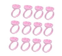Homoyoyo 100 pièces Anneaux Pigment pour Tatouage et Extensions de Cils Supports de Colle Usage Unique Accessoires Pratiques et Sûrs pour Maquillage Semi-permanent Rose