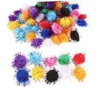 Homoyoyo 100 Pièces Assortiment de Pompons Colorés pour DIY Décorations
